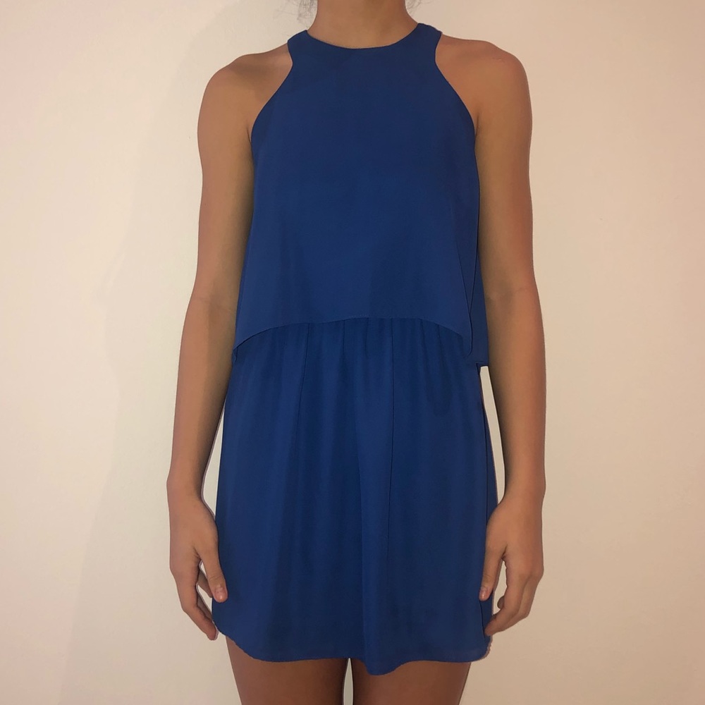 Blue mini dress